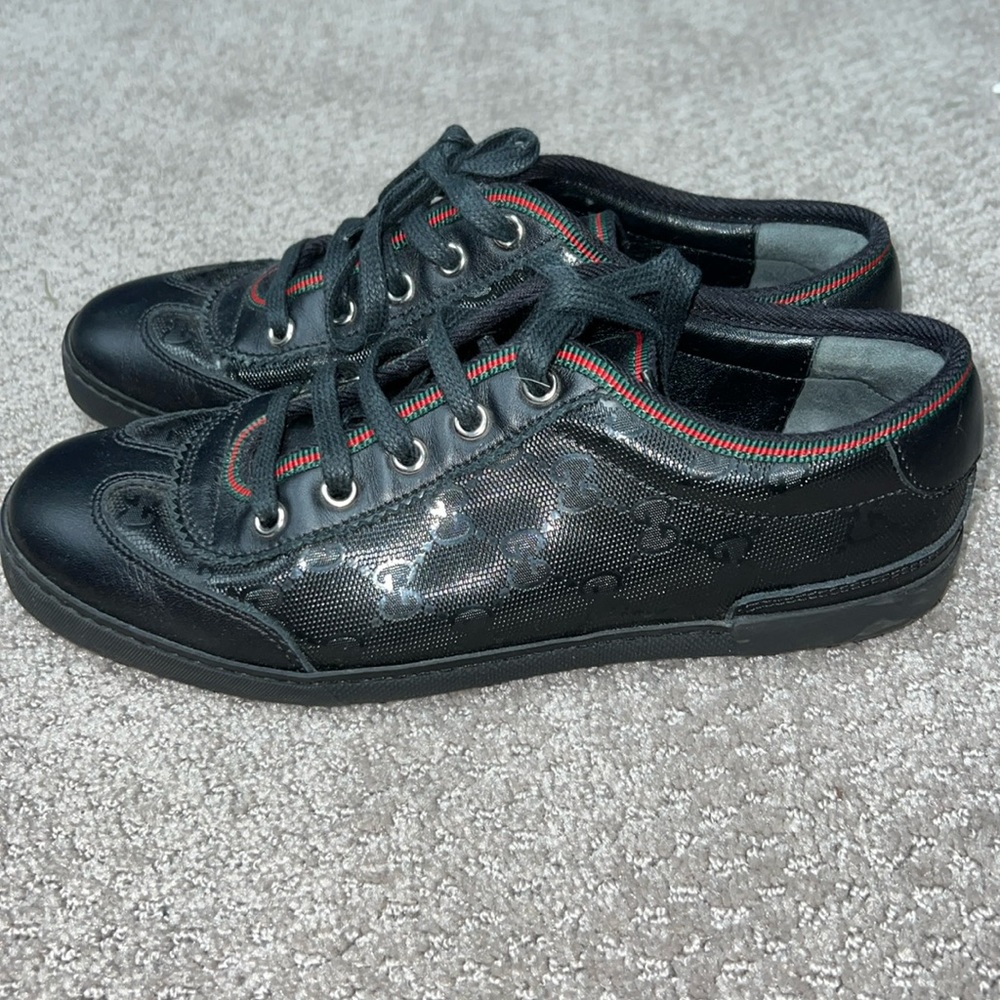 Gucci Black Bowling Sneakers Size 36